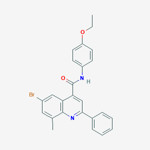 molecular formula C25H21BrN2O2 B339228 6-bromo-N-(4-ethoxyphenyl)-8-methyl-2-phenylquinoline-4-carboxamide 
