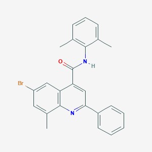 molecular formula C25H21BrN2O B339230 6-bromo-N-(2,6-dimethylphenyl)-8-methyl-2-phenylquinoline-4-carboxamide 