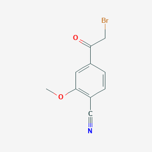 B3392304 Benzonitrile, 4-(2-bromoacetyl)-2-methoxy- CAS No. 945612-61-3
