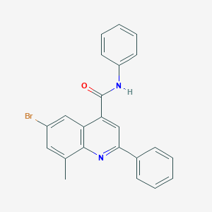 molecular formula C23H17BrN2O B339233 6-bromo-8-methyl-N,2-diphenylquinoline-4-carboxamide 