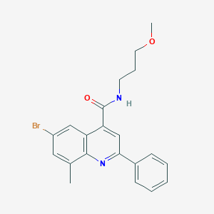 6-bromo-N-(3-methoxypropyl)-8-methyl-2-phenylquinoline-4-carboxamide