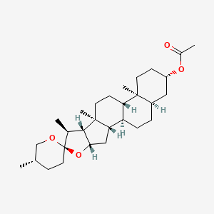 molecular formula C29H46O4 B3392359 皂草次酸醋酸酯 CAS No. 35319-91-6