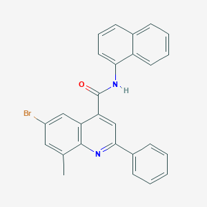 molecular formula C27H19BrN2O B339236 6-bromo-8-methyl-N-(1-naphthyl)-2-phenyl-4-quinolinecarboxamide 