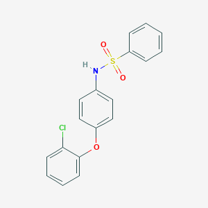 molecular formula C18H14ClNO3S B339240 N-[4-(2-chlorophenoxy)phenyl]benzenesulfonamide 