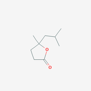 molecular formula C9H16O2 B3392446 2(3H)-Furanone, dihydro-5-methyl-5-(2-methylpropyl)- CAS No. 10200-21-2