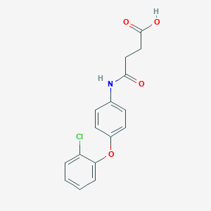 molecular formula C16H14ClNO4 B339245 4-[4-(2-Chlorophenoxy)anilino]-4-oxobutanoic acid 