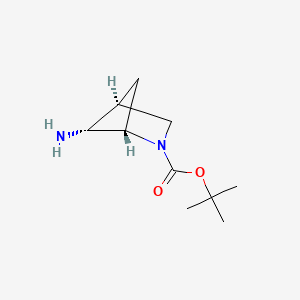 molecular formula C10H18N2O2 B3392464 tert-butyl (1S,4S,5R)-5-amino-2-azabicyclo[2.1.1]hexane-2-carboxylate CAS No. 1027177-72-5