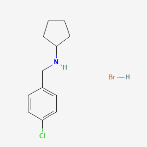 molecular formula C12H17BrClN B3392492 N-(4-chlorobenzyl)cyclopentanamine hydrobromide CAS No. 1050509-24-4