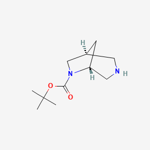 molecular formula C11H20N2O2 B3392495 (1R,5S)-叔丁基3,6-二氮杂双环[3.2.1]辛烷-6-羧酸酯 CAS No. 1058737-48-6