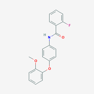 molecular formula C20H16FNO3 B339252 2-fluoro-N-[4-(2-methoxyphenoxy)phenyl]benzamide 