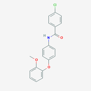 molecular formula C20H16ClNO3 B339253 4-chloro-N-[4-(2-methoxyphenoxy)phenyl]benzamide 