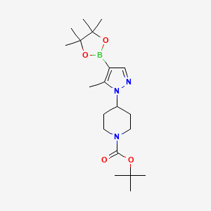 tert-Butyl 4-(5-methyl-4-(4,4,5,5-tetramethyl-1,3,2-dioxaborolan-2-yl)-1H-pyrazol-1-yl)piperidine-1-carboxylate