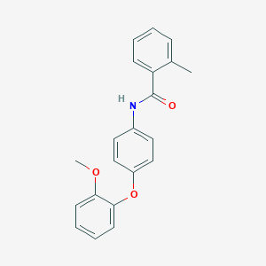 molecular formula C21H19NO3 B339254 N-[4-(2-methoxyphenoxy)phenyl]-2-methylbenzamide 