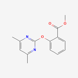 molecular formula C14H14N2O3 B3392556 Methyl 2-((4,6-dimethylpyrimidin-2-yl)oxy)benzoate CAS No. 110284-97-4
