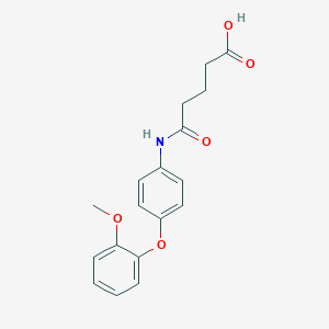 molecular formula C18H19NO5 B339256 5-[4-(2-Methoxyphenoxy)anilino]-5-oxopentanoic acid 