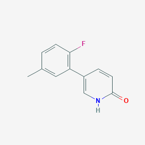 molecular formula C12H10FNO B3392565 5-(2-Fluoro-5-methylphenyl)pyridin-2(1H)-one CAS No. 1111109-59-1