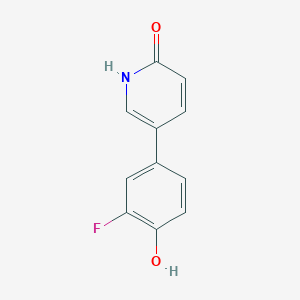 molecular formula C11H8FNO2 B3392569 5-(3-Fluoro-4-hydroxyphenyl)pyridin-2(1H)-one CAS No. 1111109-87-5
