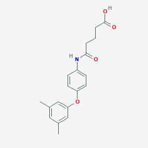 molecular formula C19H21NO4 B339257 5-[4-(3,5-Dimethylphenoxy)anilino]-5-oxopentanoic acid 