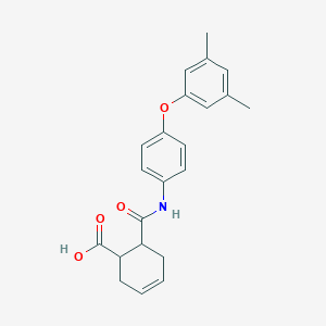 molecular formula C22H23NO4 B339258 6-{[4-(3,5-Dimethylphenoxy)anilino]carbonyl}-3-cyclohexene-1-carboxylic acid 