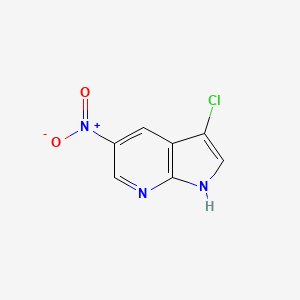 molecular formula C7H4ClN3O2 B3392603 3-chloro-5-nitro-1H-pyrrolo[2,3-b]pyridine CAS No. 1190318-05-8