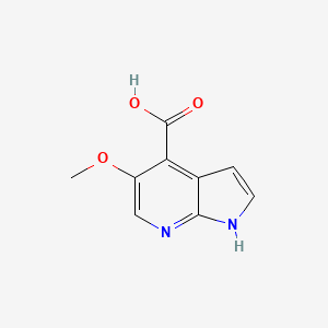 molecular formula C9H8N2O3 B3392609 5-methoxy-1H-pyrrolo[2,3-b]pyridine-4-carboxylic acid CAS No. 1190322-32-7