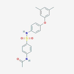 molecular formula C22H22N2O4S B339263 N-(4-{[4-(3,5-dimethylphenoxy)anilino]sulfonyl}phenyl)acetamide 