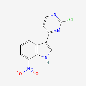 molecular formula C12H7ClN4O2 B3392644 3-(2-chloropyrimidin-4-yl)-7-nitro-1H-indole CAS No. 1214264-48-8