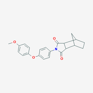 molecular formula C22H21NO4 B339267 2-[4-(4-methoxyphenoxy)phenyl]hexahydro-1H-4,7-methanoisoindole-1,3(2H)-dione 