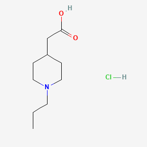 molecular formula C10H20ClNO2 B3392708 (1-Propyl-4-piperidinyl)acetic acid hydrochloride CAS No. 1255717-53-3