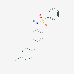 molecular formula C19H17NO4S B339271 N-[4-(4-methoxyphenoxy)phenyl]benzenesulfonamide 