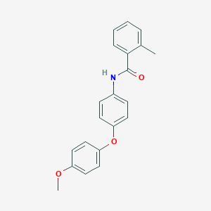 molecular formula C21H19NO3 B339273 N-[4-(4-methoxyphenoxy)phenyl]-2-methylbenzamide 