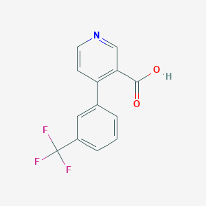 molecular formula C13H8F3NO2 B3392734 4-(3-Trifluoromethylphenyl)nicotinic acid CAS No. 1261959-26-5