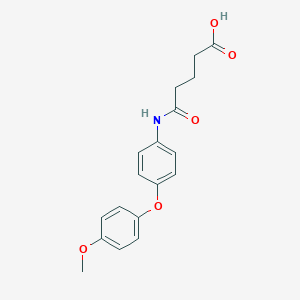 molecular formula C18H19NO5 B339274 5-[4-(4-Methoxyphenoxy)anilino]-5-oxopentanoic acid 