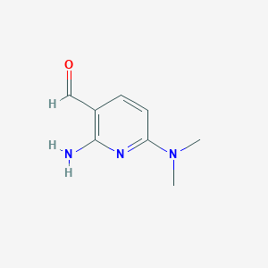 molecular formula C8H11N3O B3392751 2-Amino-6-(dimethylamino)nicotinaldehyde CAS No. 1289035-29-5