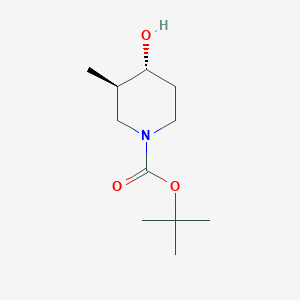 molecular formula C11H21NO3 B3392752 trans-4-Hydroxy-3-methyl-1-piperidinecarboxylic acid 1,1-dimethylethyl ester CAS No. 1290191-92-2