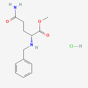 molecular formula C13H19ClN2O3 B3392754 (R)-Methyl 5-amino-2-(benzylamino)-5-oxopentanoate hydrochloride CAS No. 1313054-29-3