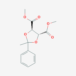 molecular formula C14H16O6 B033928 (2R,3R)-2,3-O-(1-Phenylethylidene)-L-tartaric Acid Dimethyl Ester CAS No. 104333-83-7