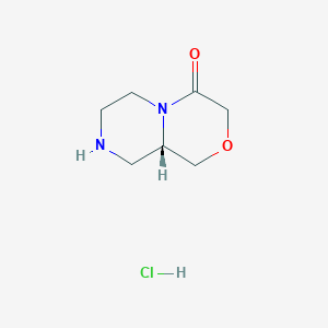 molecular formula C7H13ClN2O2 B3392805 (9aS)-1,6,7,8,9,9a-hexahydropyrazino[2,1-c][1,4]oxazin-4-one;hydrochloride CAS No. 1383427-98-2