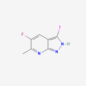 molecular formula C7H5FIN3 B3392846 5-Fluoro-3-iodo-6-methyl-1H-pyrazolo[3,4-B]pyridine CAS No. 1426309-26-3