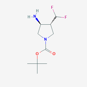 molecular formula C10H18F2N2O2 B3392853 (3S,4R)-3-氨基-4-(二氟甲基)吡咯烷-1-甲酸叔丁酯 CAS No. 1428776-52-6