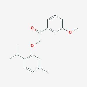molecular formula C19H22O3 B339287 2-(2-Isopropyl-5-methylphenoxy)-1-(3-methoxyphenyl)ethanone 