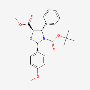 molecular formula C23H27NO6 B3392937 Methyl (2S,4S,5R)-3-Boc-2-(4-methoxyphenyl)-4-phenyloxazolidine-5-carboxylate CAS No. 153652-75-6