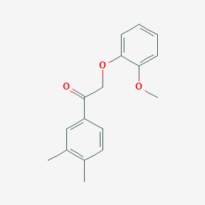 molecular formula C17H18O3 B339295 1-(3,4-Dimethylphenyl)-2-(2-methoxyphenoxy)ethanone 