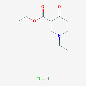 molecular formula C10H18ClNO3 B3392956 Ethyl 1-ethyl-4-oxo-3-piperidinecarboxylate hydrochloride CAS No. 15637-51-1