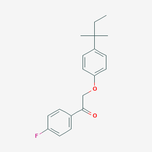 molecular formula C19H21FO2 B339297 1-(4-Fluorophenyl)-2-[4-(2-methylbutan-2-yl)phenoxy]ethanone 