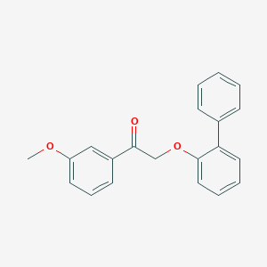 molecular formula C21H18O3 B339300 2-(Biphenyl-2-yloxy)-1-(3-methoxyphenyl)ethanone 
