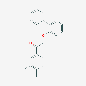 molecular formula C22H20O2 B339301 1-(3,4-Dimethylphenyl)-2-(2-phenylphenoxy)ethanone 