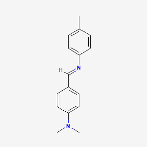 molecular formula C16H18N2 B3393020 Benzenamine, N,N-dimethyl-4-[[(4-methylphenyl)imino]methyl]- CAS No. 17087-90-0