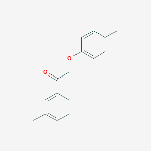 molecular formula C18H20O2 B339304 1-(3,4-Dimethylphenyl)-2-(4-ethylphenoxy)ethanone 