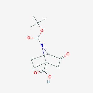 molecular formula C12H17NO5 B3393092 7-(tert-Butoxycarbonyl)-3-oxo-7-azabicyclo[2.2.1]heptane-1-carboxylic acid CAS No. 1824414-35-8